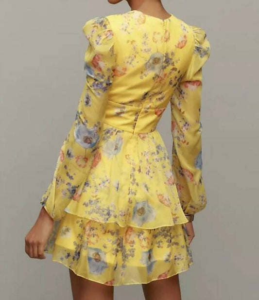 Mac Duggal - Floral Ruffle Mini Dress