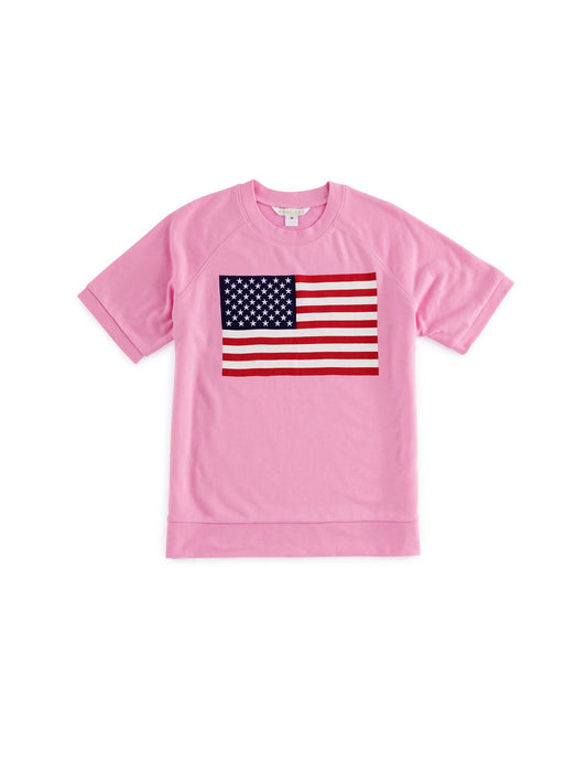 Shiraleah - Flag Lightweight Short Sleeve Sweatshirt