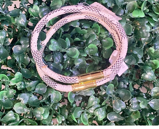 Dani & Em - Women's Checkered Magnetic Clasp Statement Bracelet