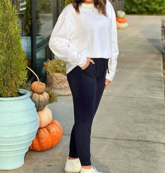 Zac & Rachel - Two Pocket Tie Front Solid Jogger Pants