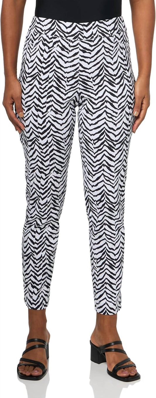 Multiples - Zebra Print Ankle Pant
