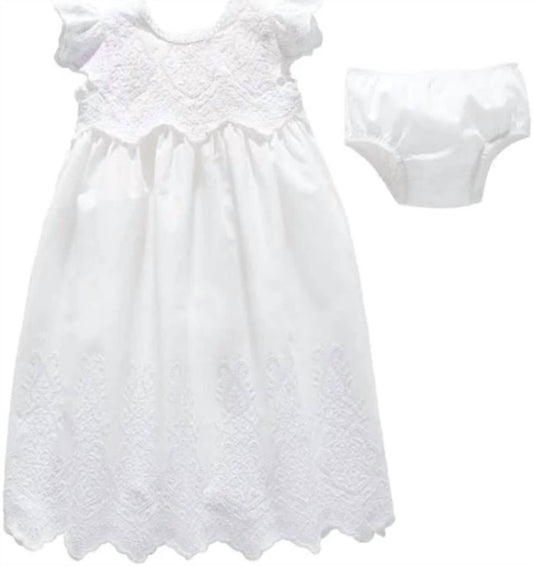 Mudpie - Eyelet Christening Gown