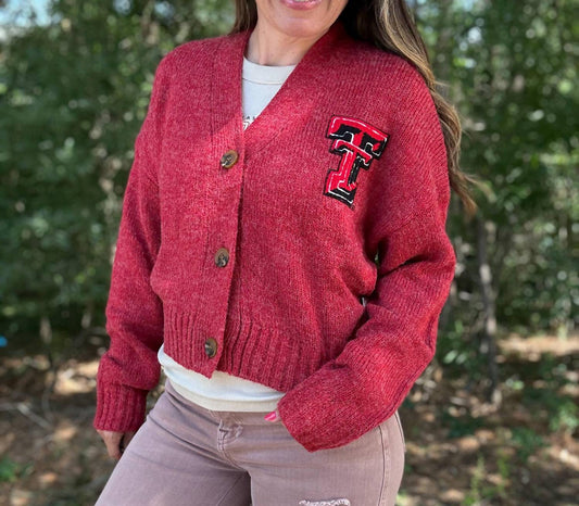 Gameday Social - Raiders Texas Tech Luxe Chenille Cardigan