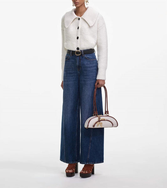 Self-Portrait - Bleached Denim Jeans