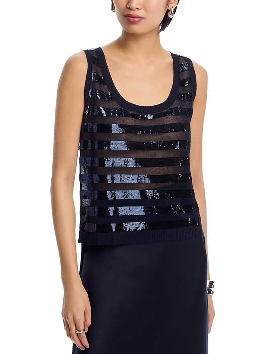 Kobi Halperin - Solstice Sequined Stripe Tank Top