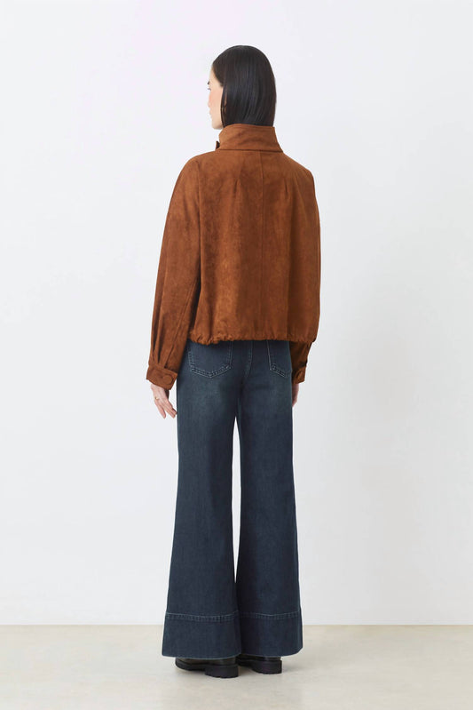 Suncoo - Faux Suede Short Jacket