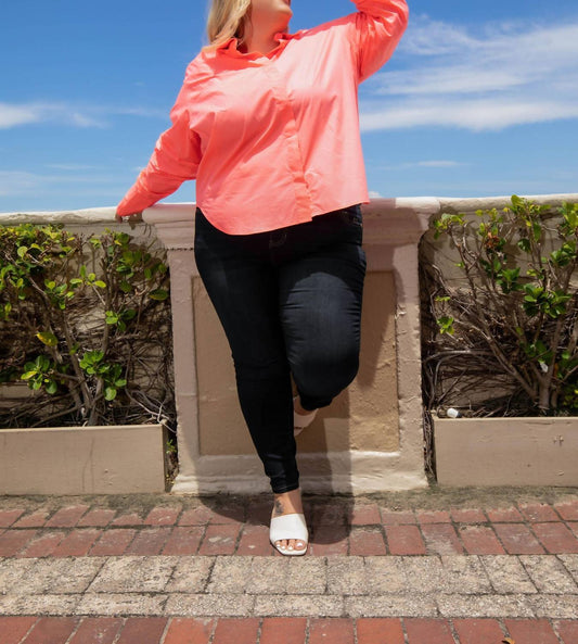 Good American - Coated Poplin Weekend Shirt