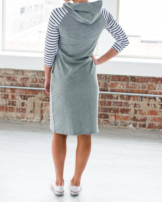 Ampersand Ave - Stripe Hoodie Dress