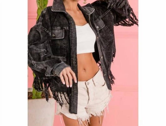 Bibi - Women's Vintage Washed Corduroy Jacket