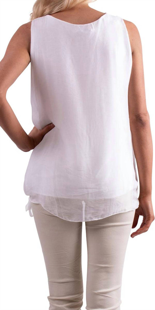 Gigi Moda - Paola Scoop Neck Silk Tank Top