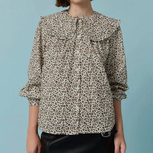 Raisonnel - Sisa Leopard Collared Top