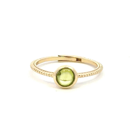 Aamiaa - Color Candy Collection Ring With 5mm Round Peridot
