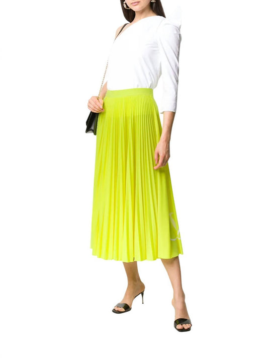 Valentino - Vlogo Pleated Midi Skirt