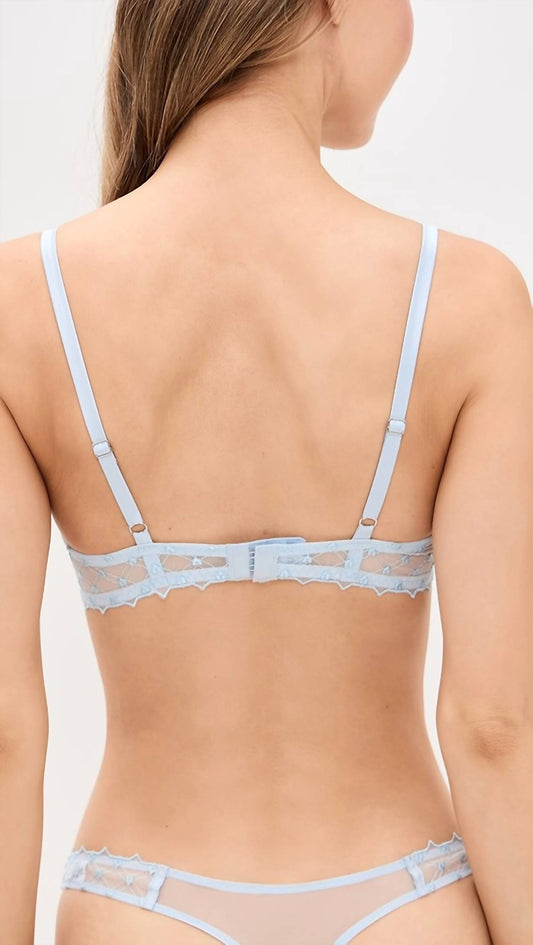 Fleur Du Mal - Love Lock Embroidery Balconette Bra