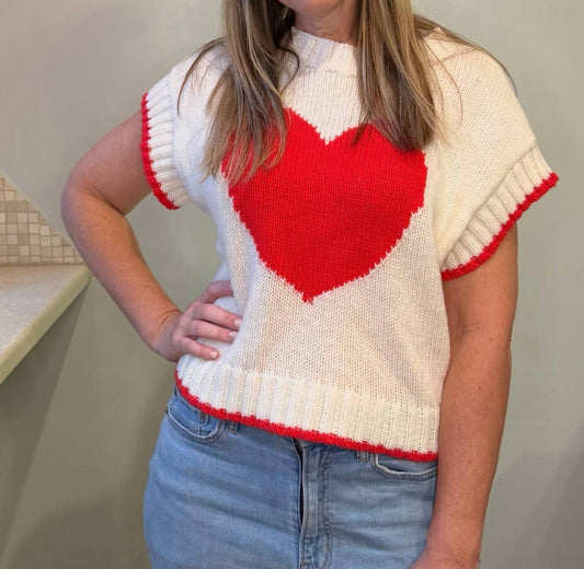 Day + Moon - Box Heart Sweater