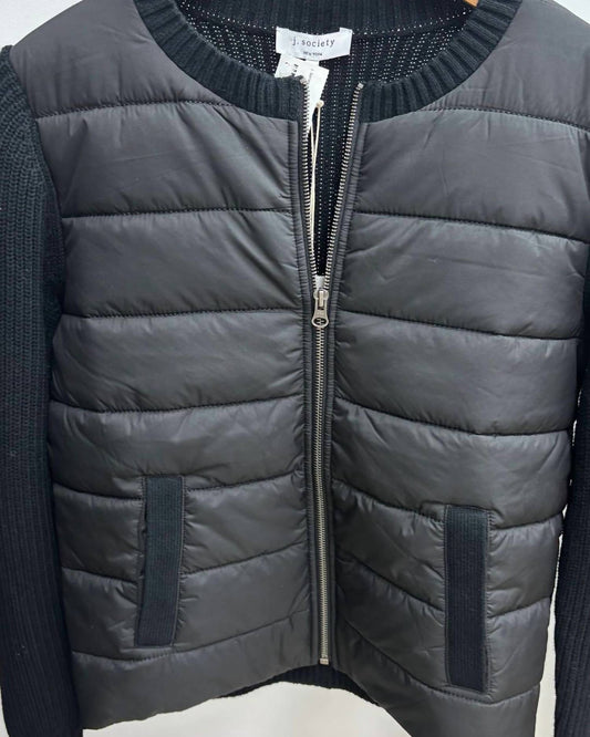 J. Society - Puffer Jacket With Shaker Sleeves