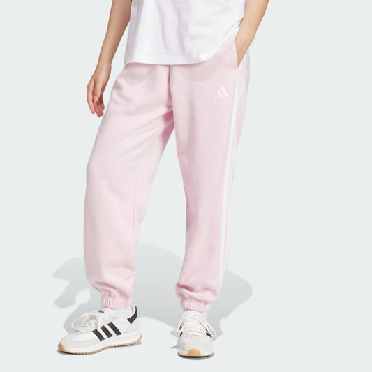 Adidas - Women Essentials 3-stripes Fleece Loose-fit Pants