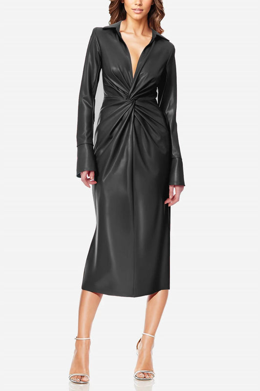 One33 Social - Mary Faux Leather Dress