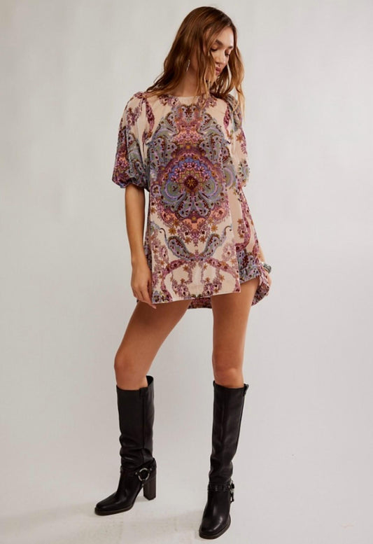 Free People - Maye Printed Velvet Tunic