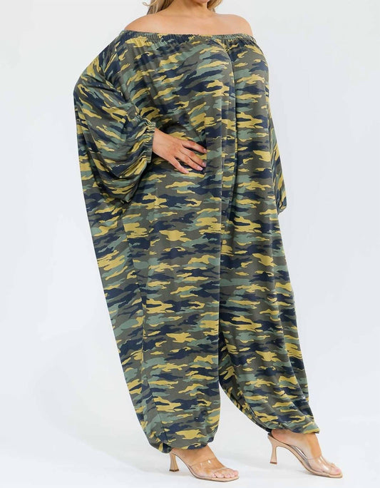 Karen T Design - Long Sleeve Harem Jumpsuit - Plus