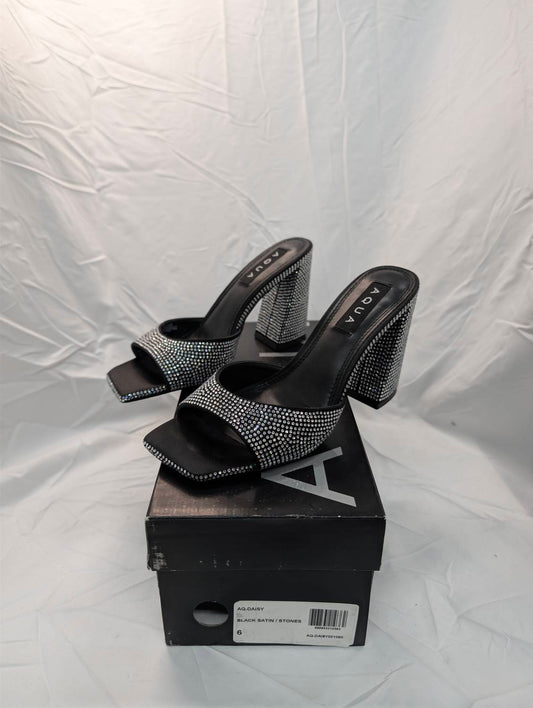 Aqua - WOMEN'S DAISY SATIN STONES MULES