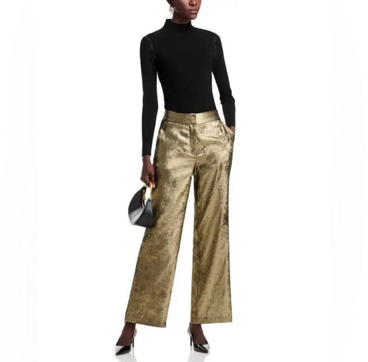 Elie Tahari - Hannah Gilded Wide Leg Trouser