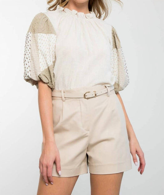 Thml - Aileen Textured Puff Sleeve Top