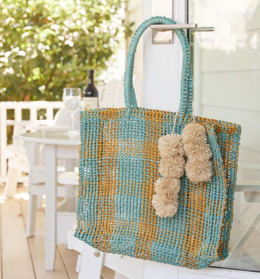 Kayu - Olive Straw Tote Bag