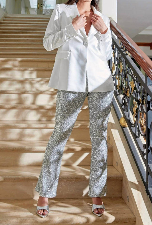 Bianca Sequin Kick Flare Pant
