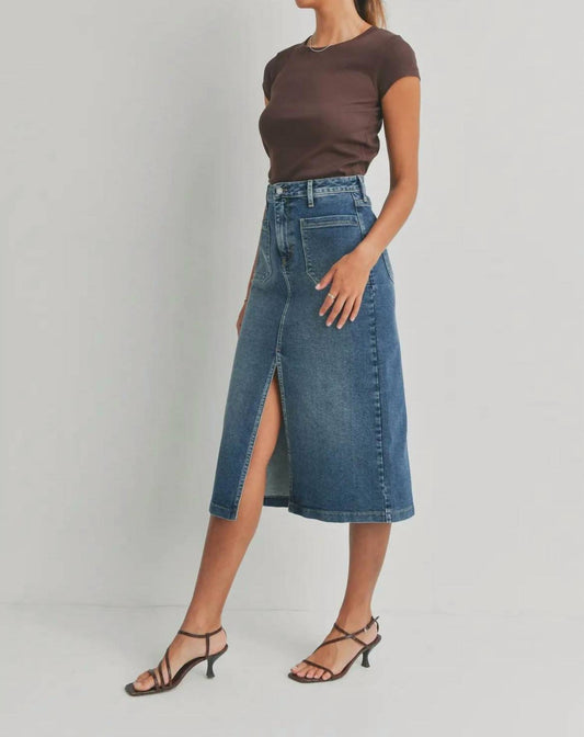 Just Black Denim - Utility Pocket Denim Skirt