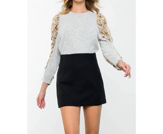 Thml - Mixed Media Knit Top