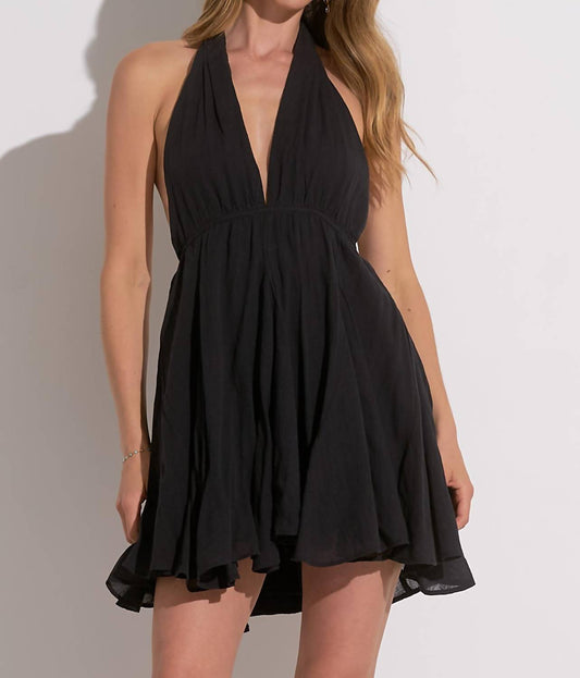Elan - Flair Halter Mini Dress