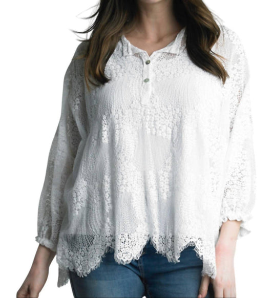Tempo Paris - COTTON LACE TUNIC TOP