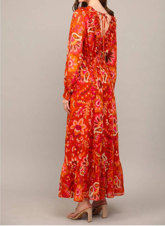 Fate - Lurex Chiffon Ruffle Dress