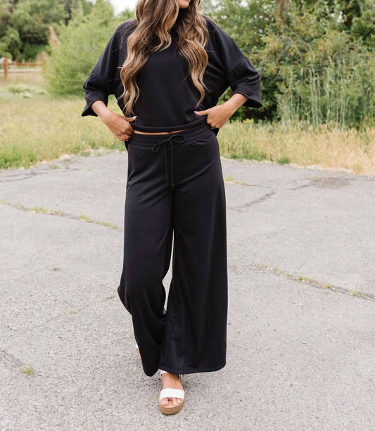 Blumin - Avonlea Drop Shoulder Top And Elastic Waist Pants Set
