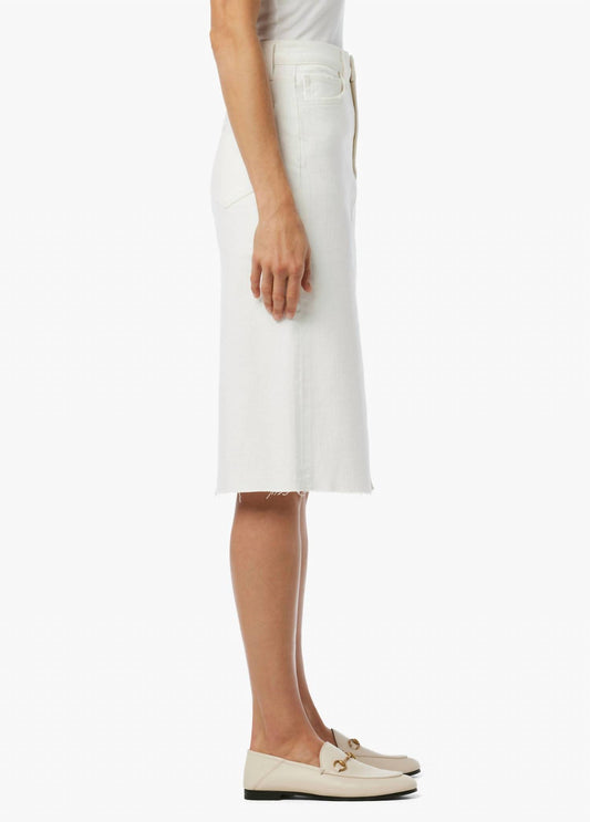 Joe'S Jeans - High Rise The Joplin Slit Denim Skirt Sz 28 $198