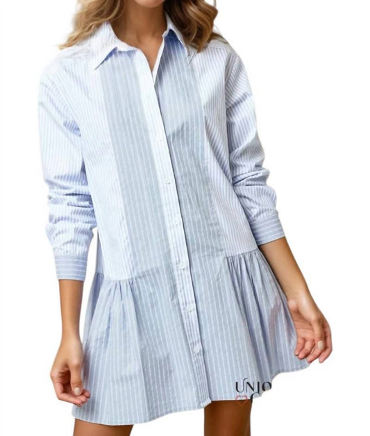 Lalavon - Celeste Contrast Stripe Shirt Dress