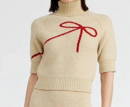 En Saison - Short Sleeve Bow Sweater