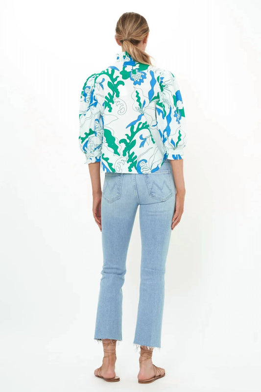 Oliphant - Ruffle Front Button Blouse