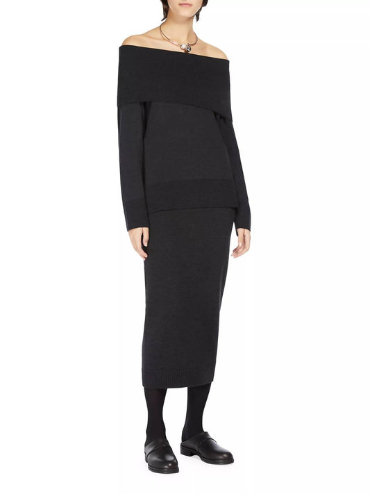 Maxmara - Rivetto Off-The-Shoulder Wool Sweater