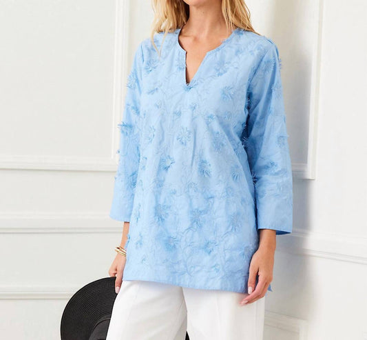Karen Kane - 3/4 Sleeve Embroidered Tunic
