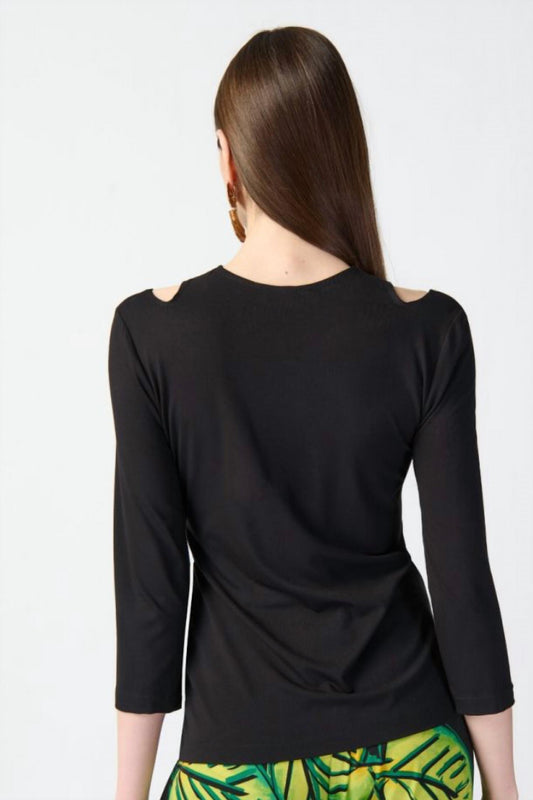 Joseph Ribkoff - Bamboo Jersey Cutout Top