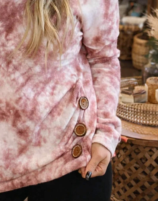 Zenana - Mocha Blush Tie Dye Sweater