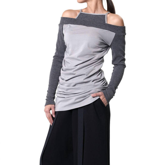Metamorfosi - Open Shoulders Long Sleeve Top