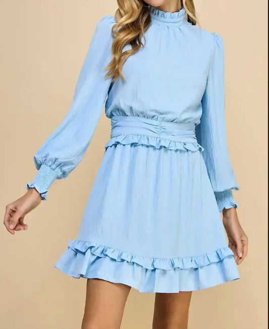 Tcec - High Neck Ruched Waist Dress