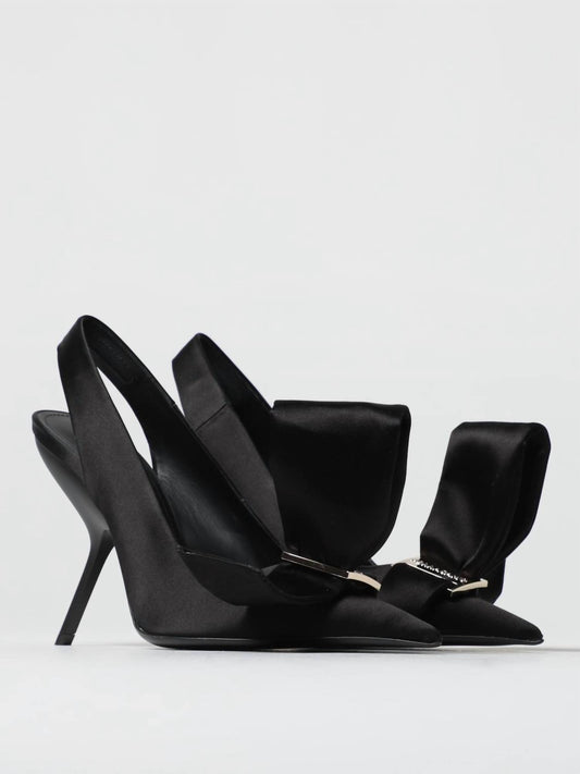 Salvatore Ferragamo - Women's Erica Slingbacks Satin With Asymmetric Bow Pump