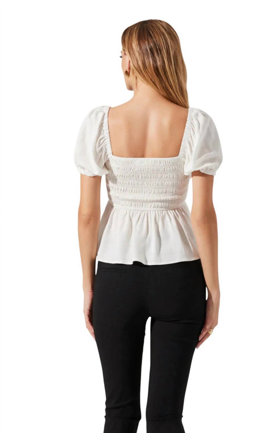 Astr - Darlene Puff Sleeve Top