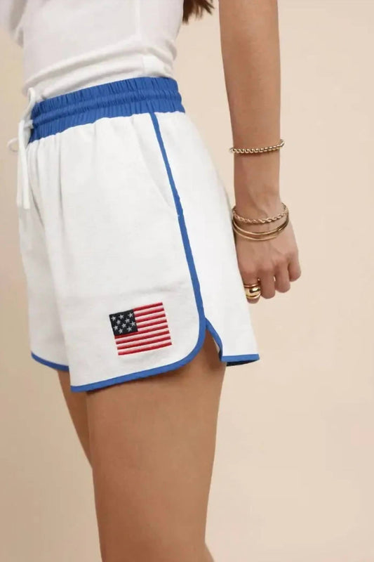 Sadie & Sage - Patriotic Flag Shorts