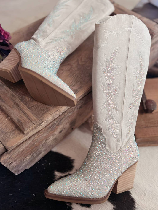 Very G - Women's Rhinestone Western Style Boots