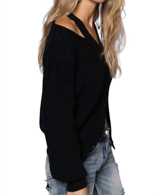 Pol - Lola Front & Top Cutout Knit Sweater